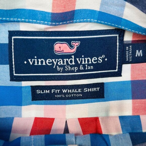Vineyard Vines Slim Fit Whale Shirt Medium Men Cotton Striped Long Sleeve Shirt - Picture 5 of 7